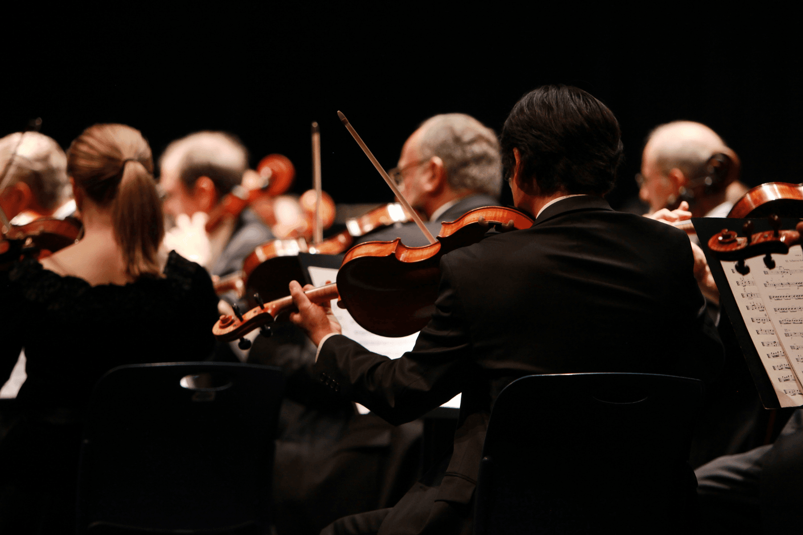 Nahrávanie orchestra v sále